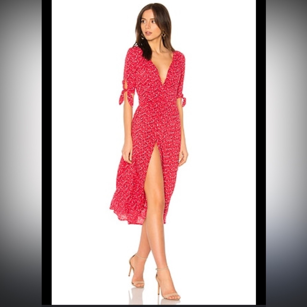 AUGUSTE Daphne Tie Sleeve Dress boho REVOLVE floral classic casual winter $248